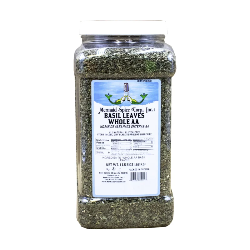 BASIL LEAVES WHOLE AA 1 LB 8 OZ