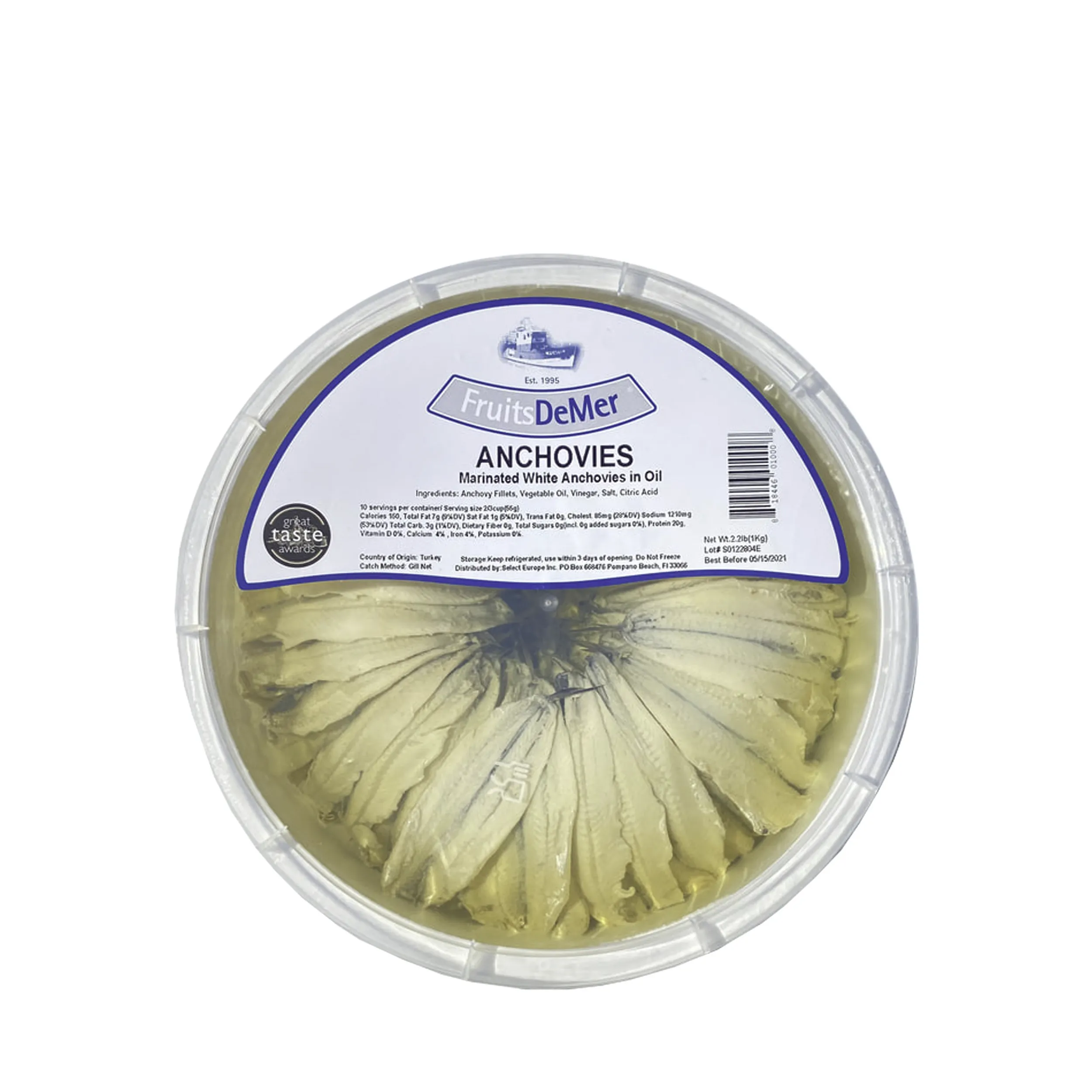 ANCHOVIE (WHITE) 2.2 LB