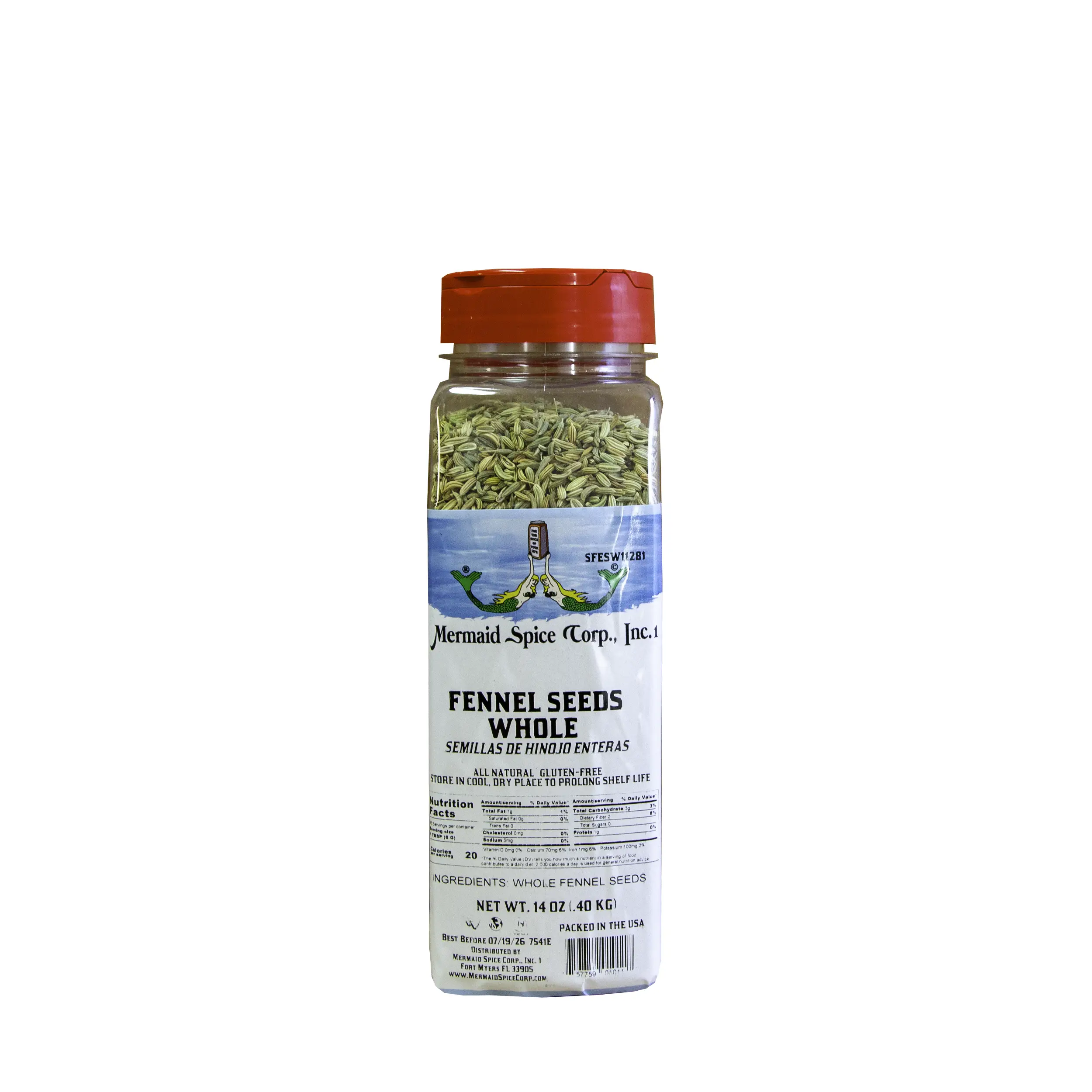 FENNEL SEEDS WHOLE 14 OZ
