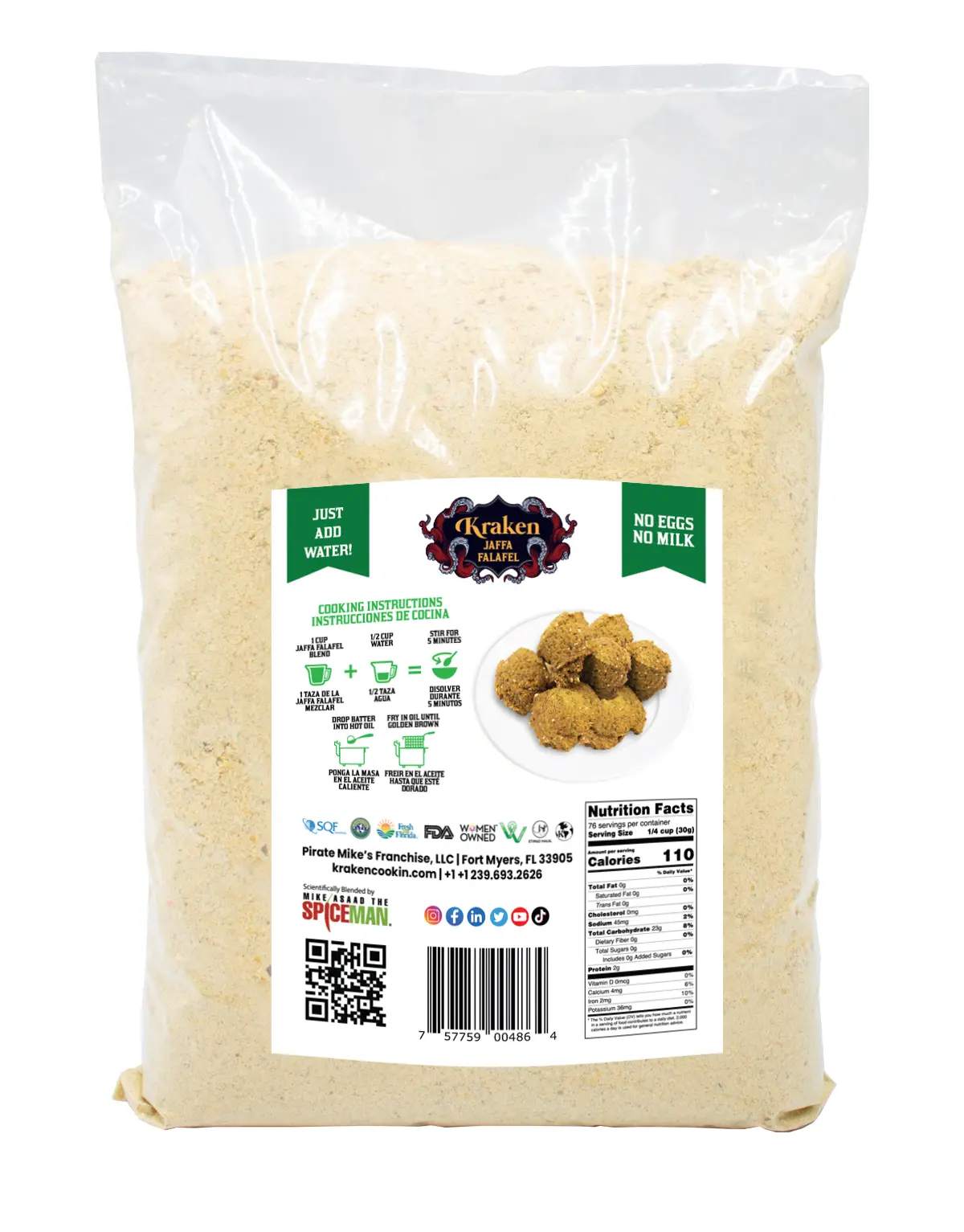 Kraken Cookin - Jaffa Falafel - 5 LB - Image 2